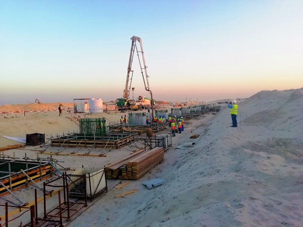 King Abdullah Port outfitting workshop starts concrete pouring