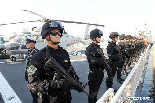 Chinese navy flotilla heads for escort mission in Gulf of Aden