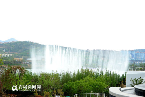 Musical fountain entertains Qingdao expo visitors