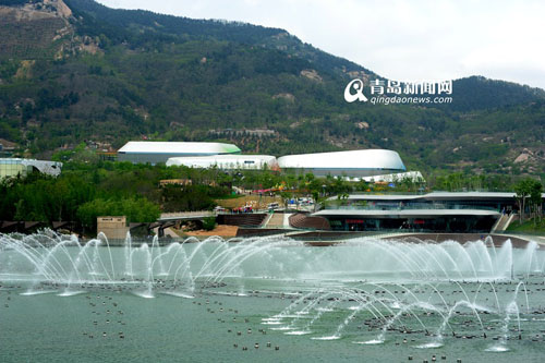 Musical fountain entertains Qingdao expo visitors