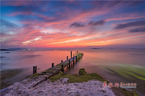 Breathtaking sunrise at Laoshan District in Qingdao