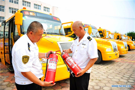 School buses under check for new semester in Qingdao