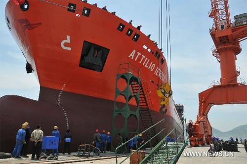 China-made chemicals-transport ship to be exported to Italy