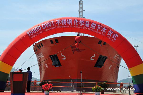 China-made chemicals-transport ship to be exported to Italy