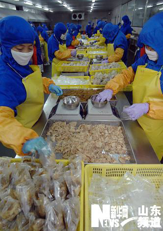 山东威海：强震后加大对日本食品出口