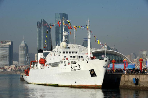 China's research vessel Ocean One returns to Qingdao