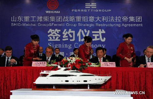 Chinese manufacturing company buys Ferretti Group