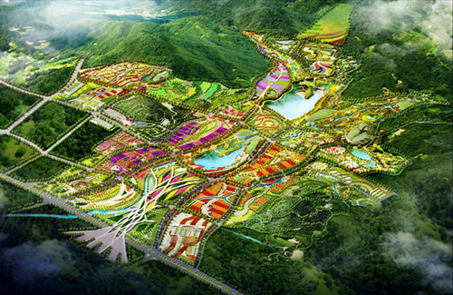 Construction for 2014 Qingdao Horticultural Expo in full-swing