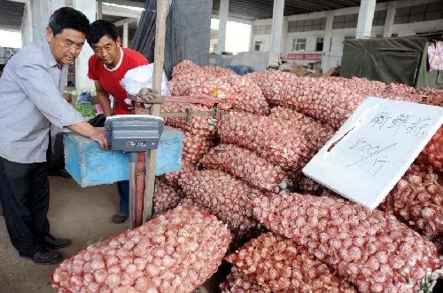 China's garlic price hikes more than 30%