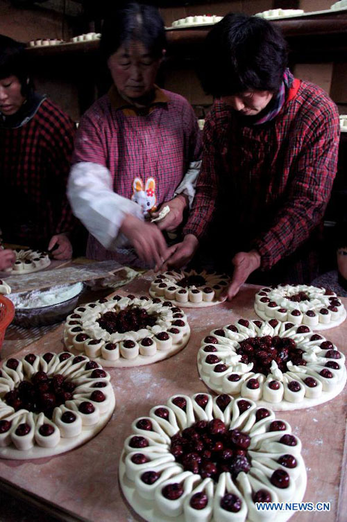 Jujube cakes made to greet Spring Festival