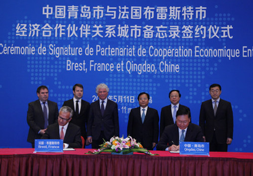 Qingdao develops relations with French port city