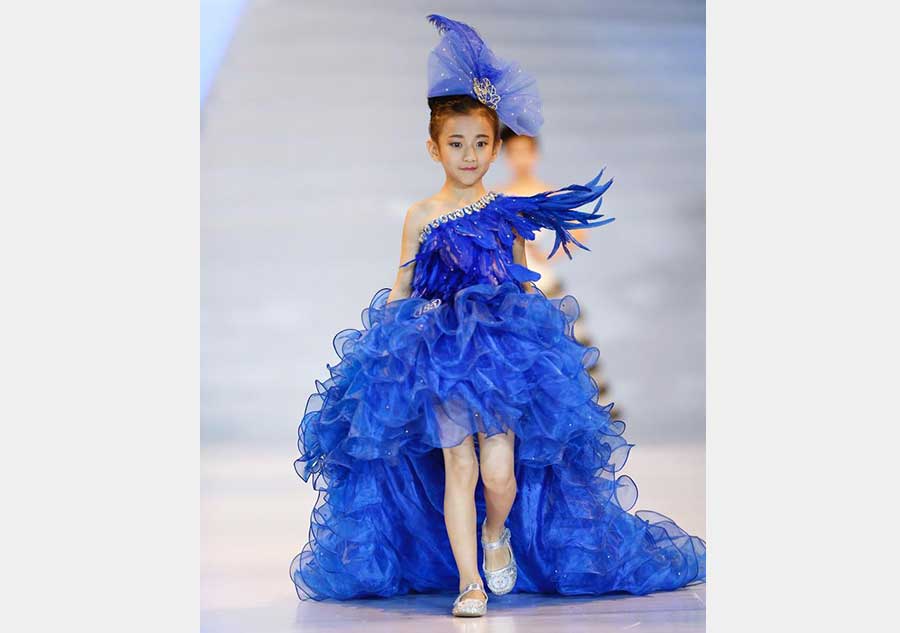 Children take part in 16th China (Qingdao) Int'l Fashion Week