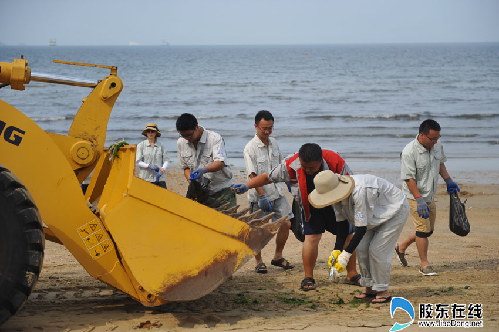 Yantai strives to clean its bathing beach