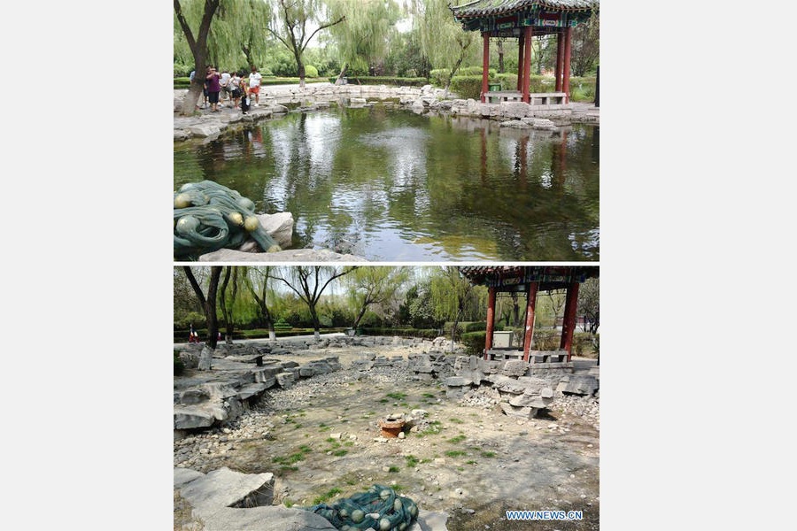 Springs in China's Zhangqiu resumes spouting