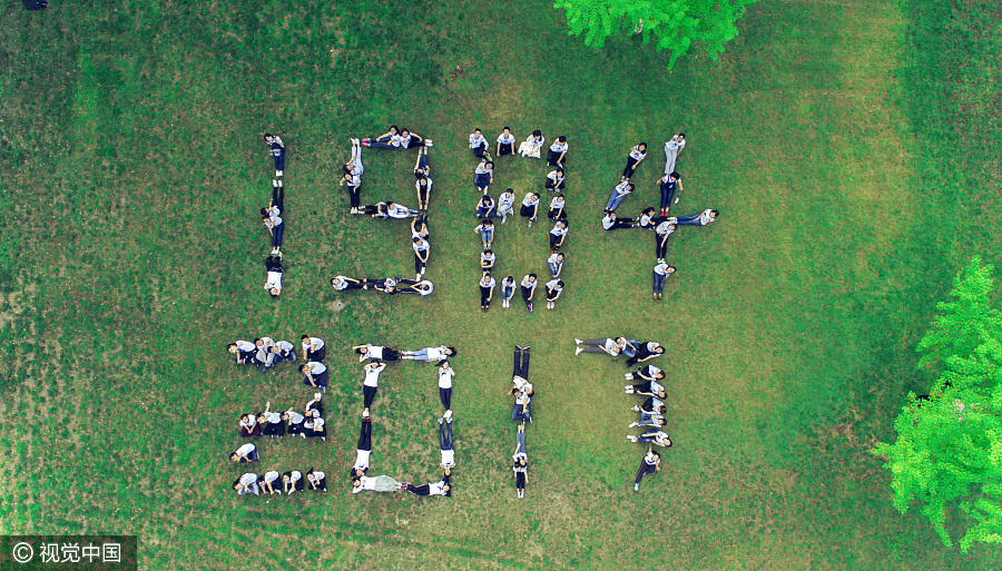 Students pose for creative photos