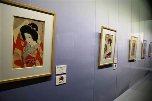 Shandong exhibits Japanese Ukiyoe wood block paintings