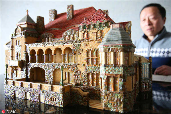 Man makes astounding shell sculptures of Qingdao buildings