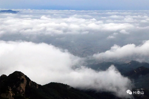 Views of Mount Tai after rain