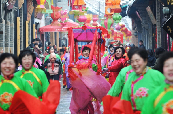 In pics: Chinese New Year celebration at Zhoucun ancient town