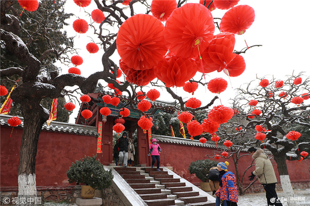 Dai Temple spruced up for Spring Festival holiday