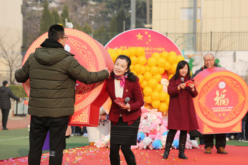 Qingdao school marks first day back