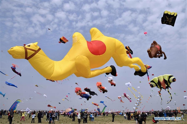 36th Weifang Intl Kite Festival kicks off in E China's Shandong