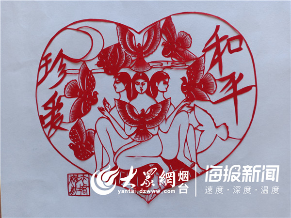 Yantai paper-cut artist supports fight against virus