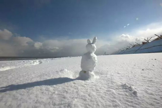 Yantai witnesses heavy snowfall