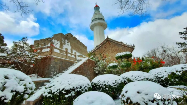 In pics: Yantai Mountain after snowfall