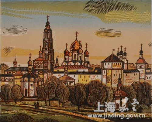 Jiading showcases Russian woodcuts