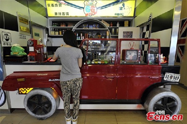 Car-themed restaurant in Taiyuan, Shanxi