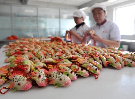 Traditional dough figurines in Spring Festival