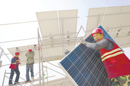 Shanxi's biggest solar project in full action