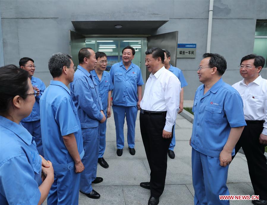 Xi inspects enterprises in Shanxi