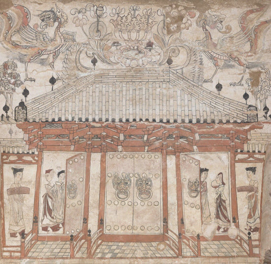 Tomb frescos go on display in Shanghai