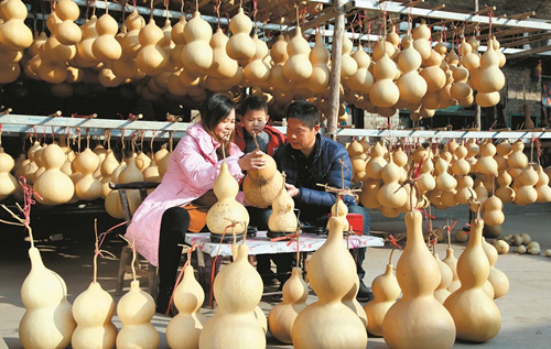 Family harvests juicy profits from gourds