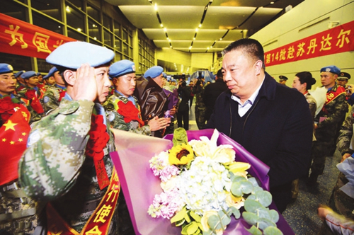 Shanxi peacekeepers head for Sudan