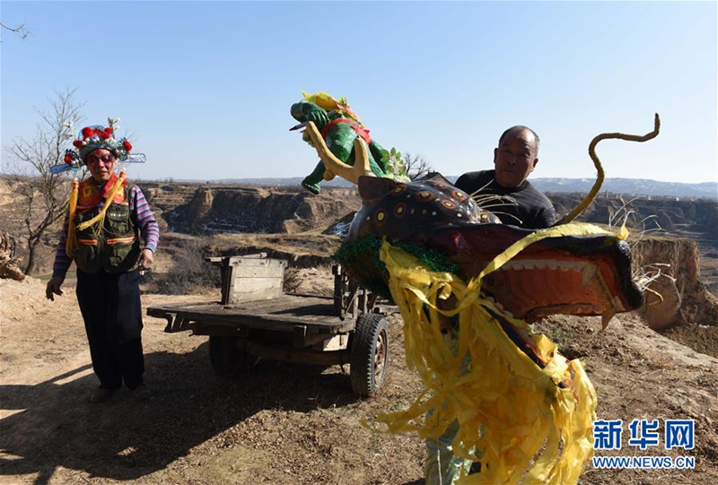 Beast stilts performance in rural Shanxi