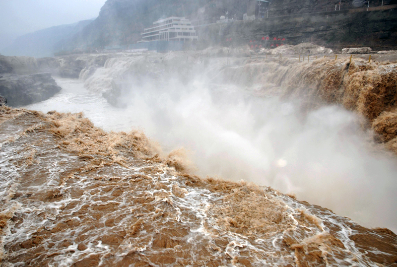 Hukou Waterfall of Yellow River in N China's Shanxi