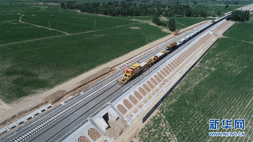 Datong-Zhangjiakou Railway under construction in Shanxi