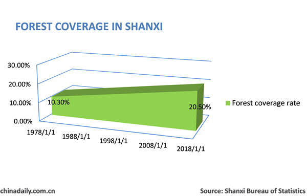 Forest coverage rate rises to 20.5%