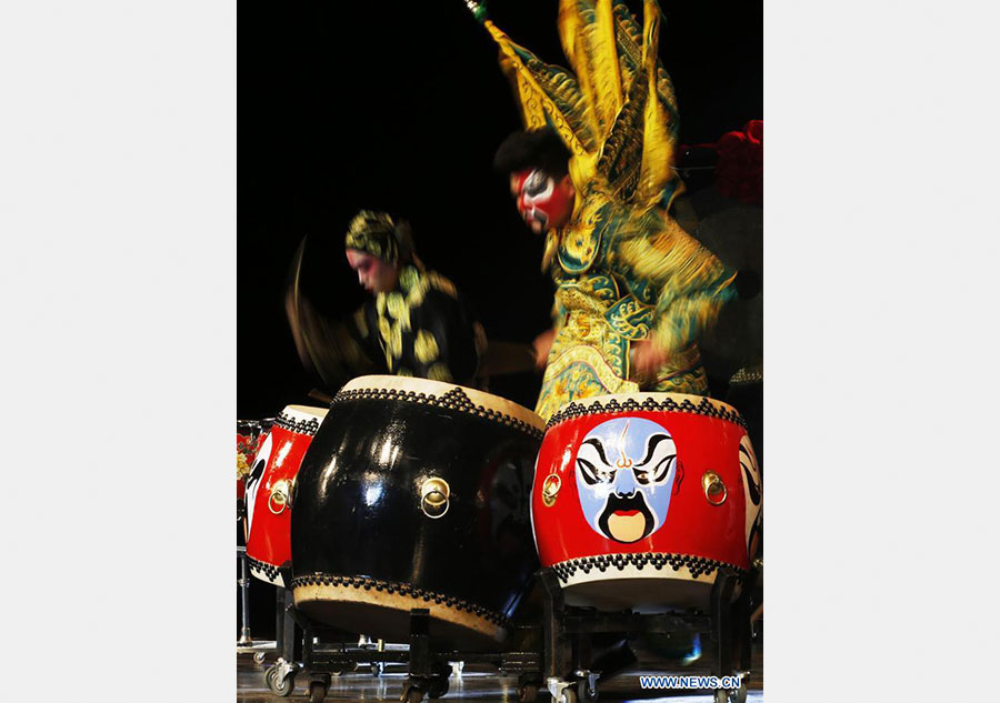 Drum and gong tournament held in China's Shanxi