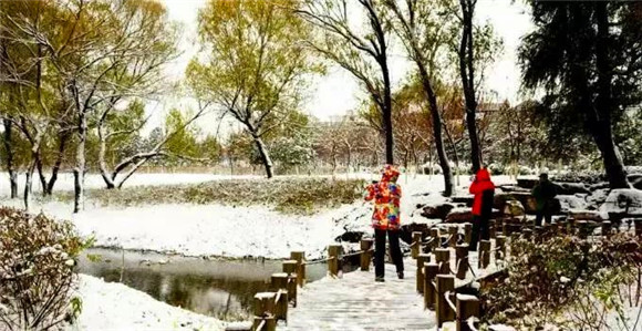 First snowfall of the season comes to Tai'an