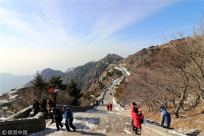 Mount Tai after snow captured in photos