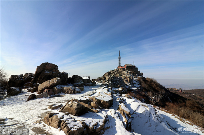 Mount Tai after snow captured in photos