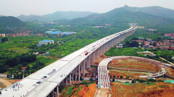 Progress made on construction of Jinan-Tai'an expressway