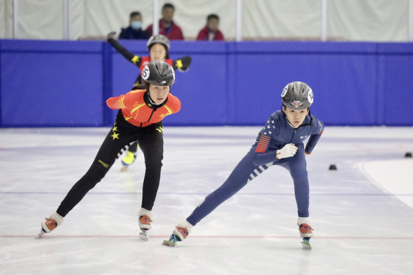 Shandong short-track speed skating held in Tai'an