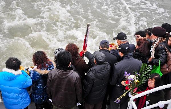 Sea burial held in China's Tianjin ahead of Qingming Festival
