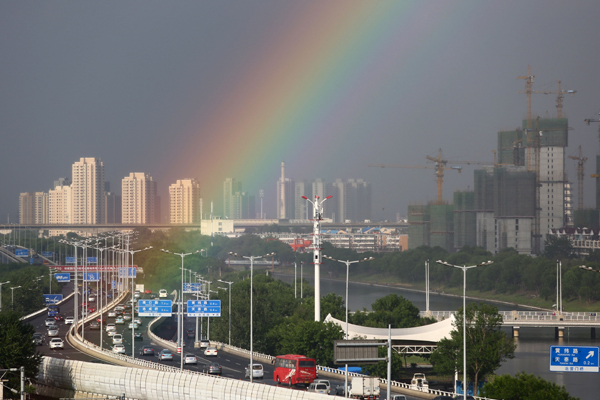 Rainbows appear in Tianjin