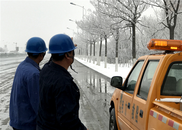 Spring snow in Tianjin